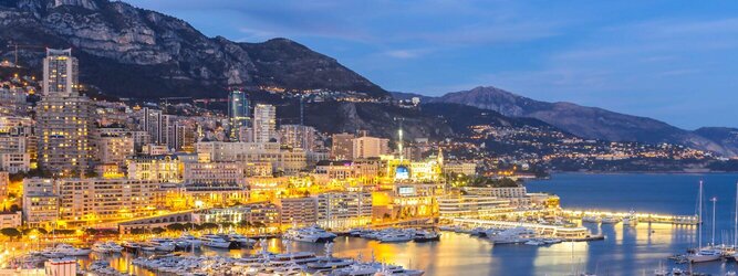 Trip Reiseideen Feriendestination Monaco - Genießen Sie die Fahrt Ihres Lebens am Steuer eines feurigen Lamborghini oder rassigen Ferrari. Starten Sie Ihre Spritztour in Monaco und lassen Sie das Fürstentum unter den vielen bewundernden Blicken der Passanten hinter sich. Cruisen Sie auf den wunderschönen Küstenstraßen der Côte d’Azur und den herrlichen Panoramastraßen über und um Monaco. Erleben Sie die unbeschreibliche Erotik dieses berauschenden Fahrgefühls, spüren Sie die Power & Kraft und das satte Brummen & Vibrieren der Motoren. Erkunden Sie als Pilot oder Co-Pilot in einem dieser legendären Supersportwagen einen Abschnitt der weltberühmten Formel-1-Rennstrecke in Monaco. Nehmen Sie als Erinnerung an diese Challenge ein persönliches Video oder Zertifikat mit nach Hause. Die beliebtesten Orte für Ferien in Monaco, locken mit besten Angebote für Hotels und Ferienunterkünfte mit Werbeaktionen, Rabatten, Sonderangebote für Monaco Urlaub buchen.